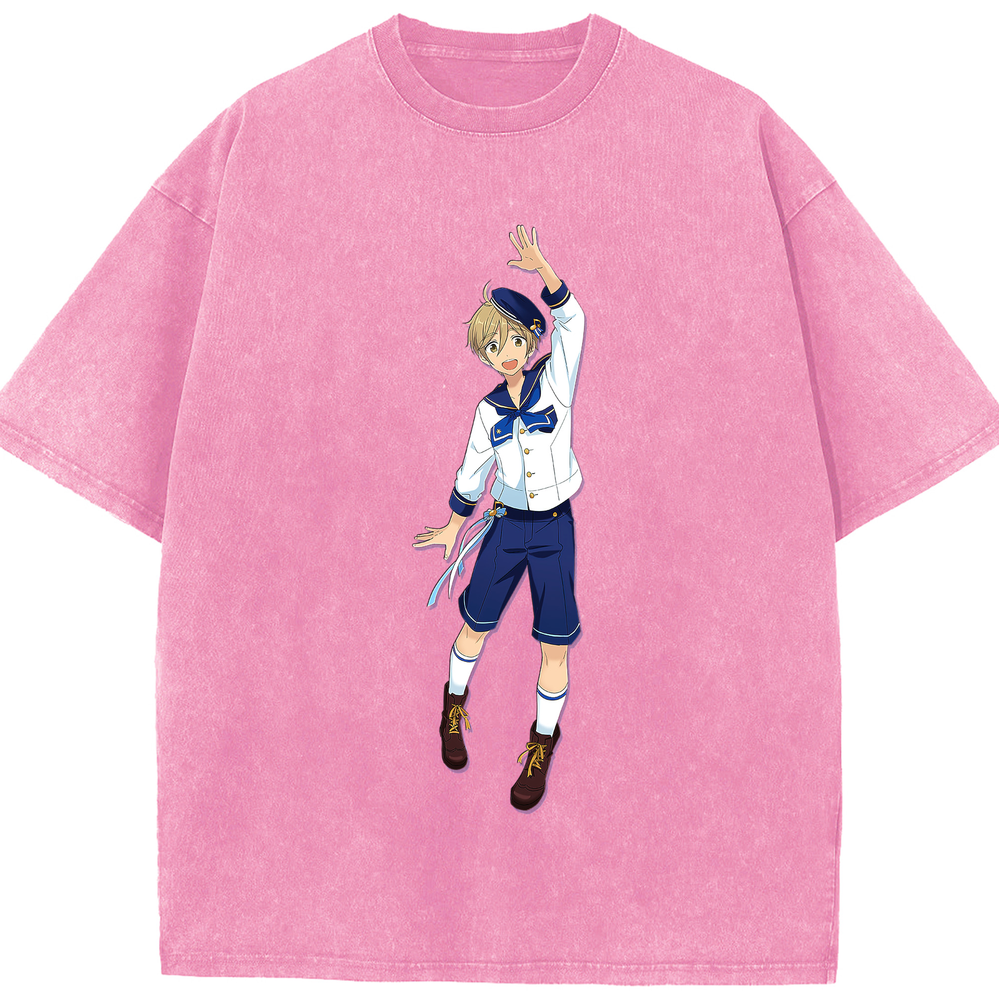（画像用） あんさんぶるスターズ! Ensemble Stars 綿100% ヴィンテージ風 半袖Tシャツ（フロントプリント）
